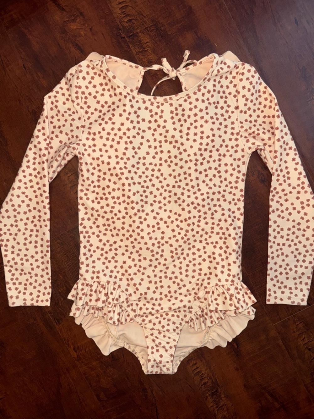 Konges Slojd- Kids Girl Long Sleeve Floral Ruffle One-Piece Swimsuit